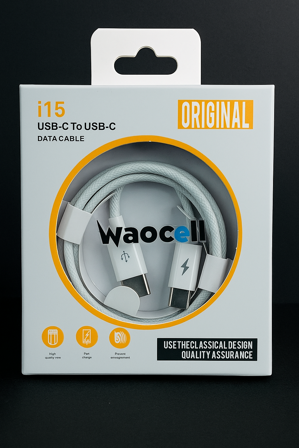 Waocell USB Type-C Cable – Fast Charging & Durable Design