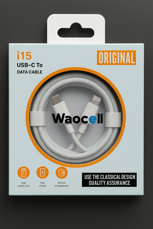 Waocell  Cable i15 – Premium Type-C to Lightning Cable for Fast Charging & Data Transfer